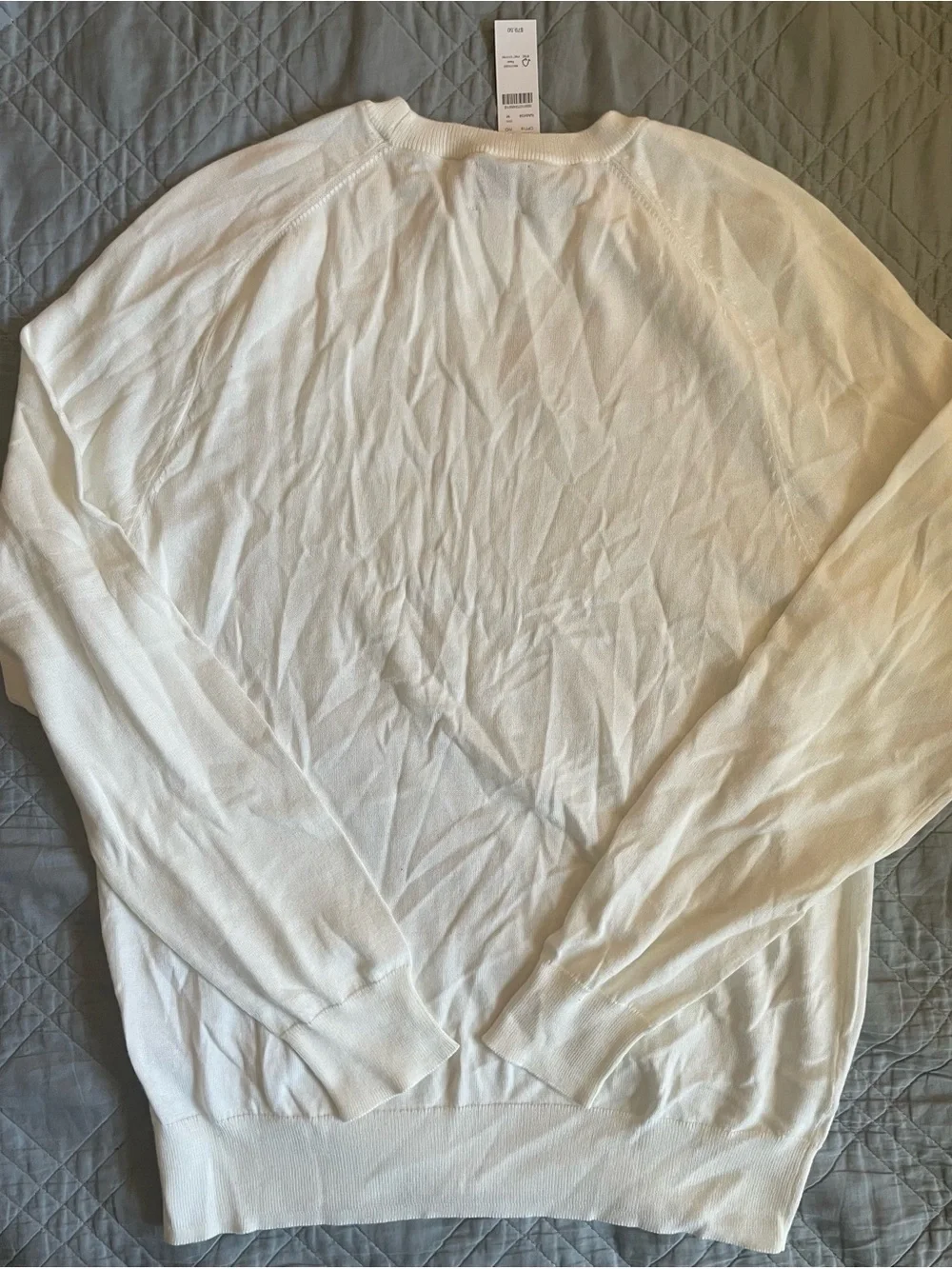 J. Crew Pima cotton crewneck sweater in Ivory Size M $79.50 NWT CP719